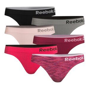 Reebok Seamless Thong Underwear Anti Odor 6-Pack Women's  Size 2XL Multicolor